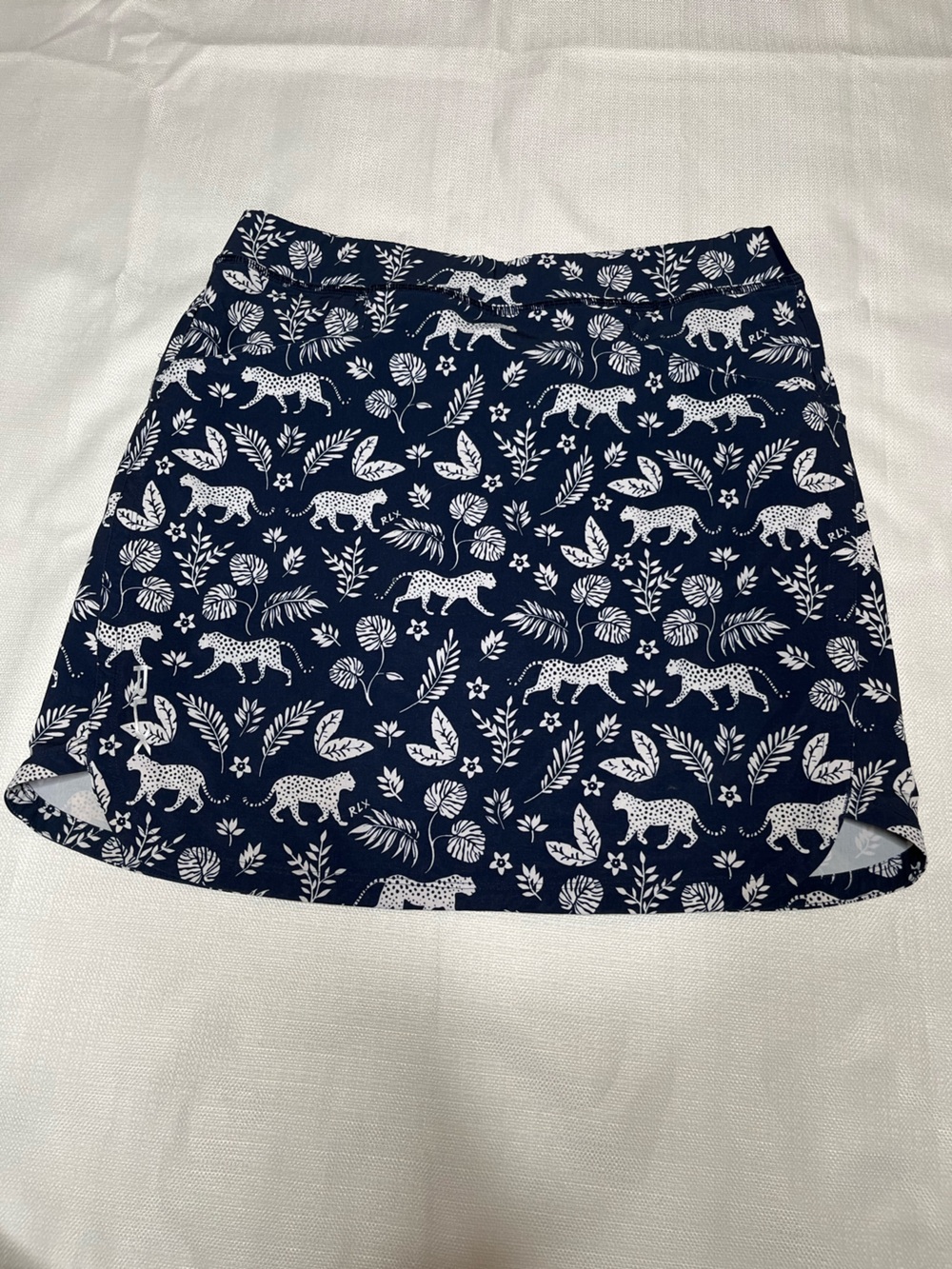 Ralph Lauren X RLX Golf Skirt Navy and White Jaguar Print Sport Skort